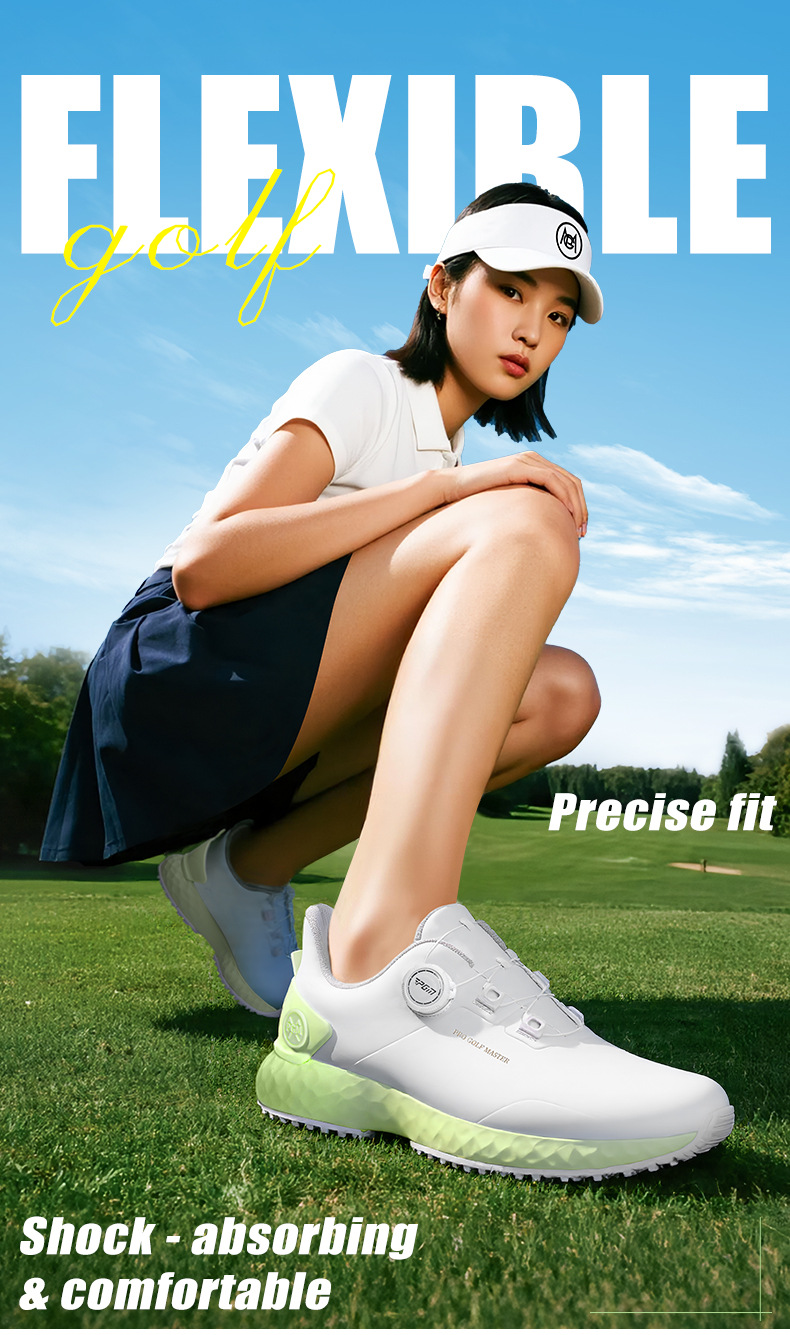 Giày Golf Nữ PGM Mùa Hè Chống Thấm Nước Chống Trơn Trượt Tăng Chiều Cao — Honeydew Green [Đệm đàn hồi cao/Chống trượt/Bảo vệ nước] XZ433 chi tiết 3