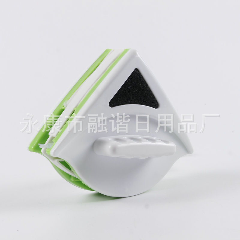 Limpiador de vidrio de doble cara para el hogar Limpiador de ventanas de gran altura triángulo magnético limpiador de vidrio de doble cara en stock al por mayor