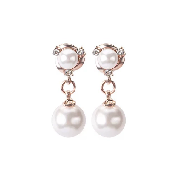 【M122】 Rose gold earrings