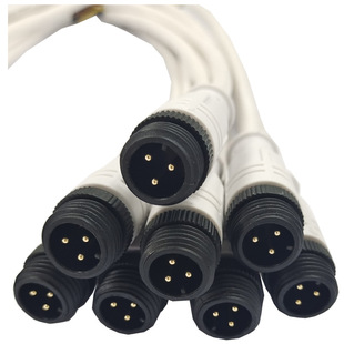 M16 3Pin ���z�ĸ��ˮ���^����β����Ƥ���a PVC�� ��ɫ