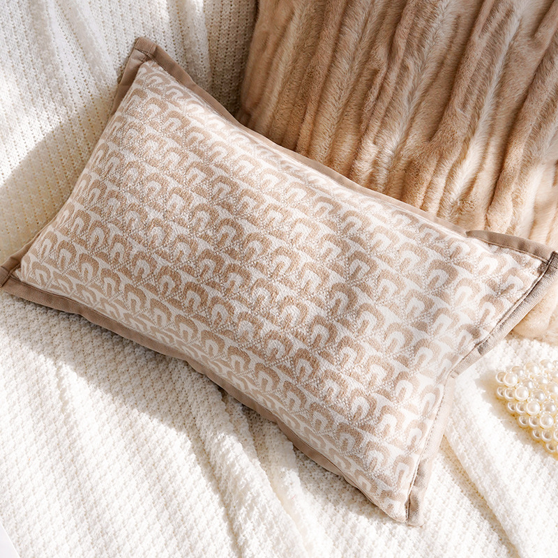 Cream-wind lujoso hogar sofá almohada cubierta de almohada asiento de alto nivel cama ventana flotante respaldo almohada almohada cubierta