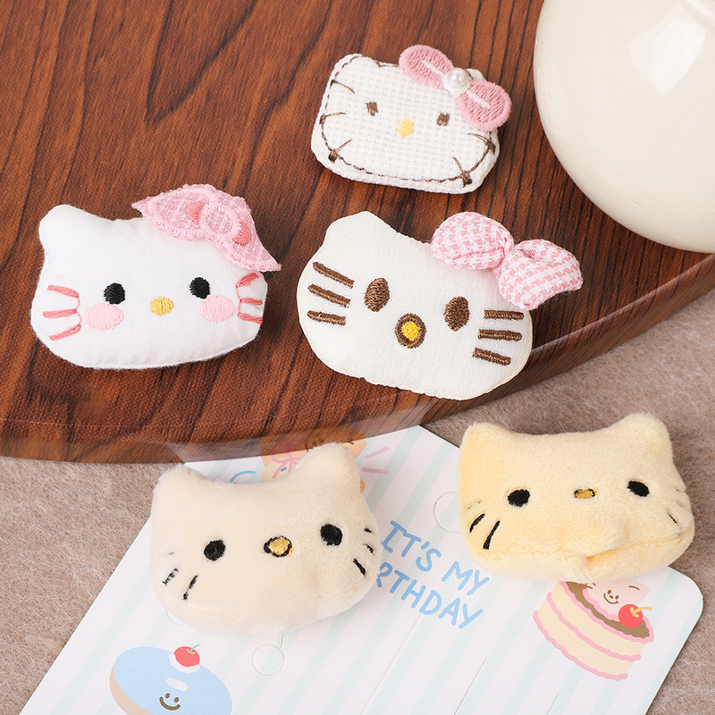 可爱kitty猫辅料日系卡通布艺猫咪服饰配件 甜美蝴蝶结KT猫辅料|undefined