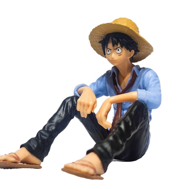 Dibujos animados de una pieza decoración del coche en línea celebridad Luffy nieve hecha a mano es decoración de la consola central del coche muñeca Linda