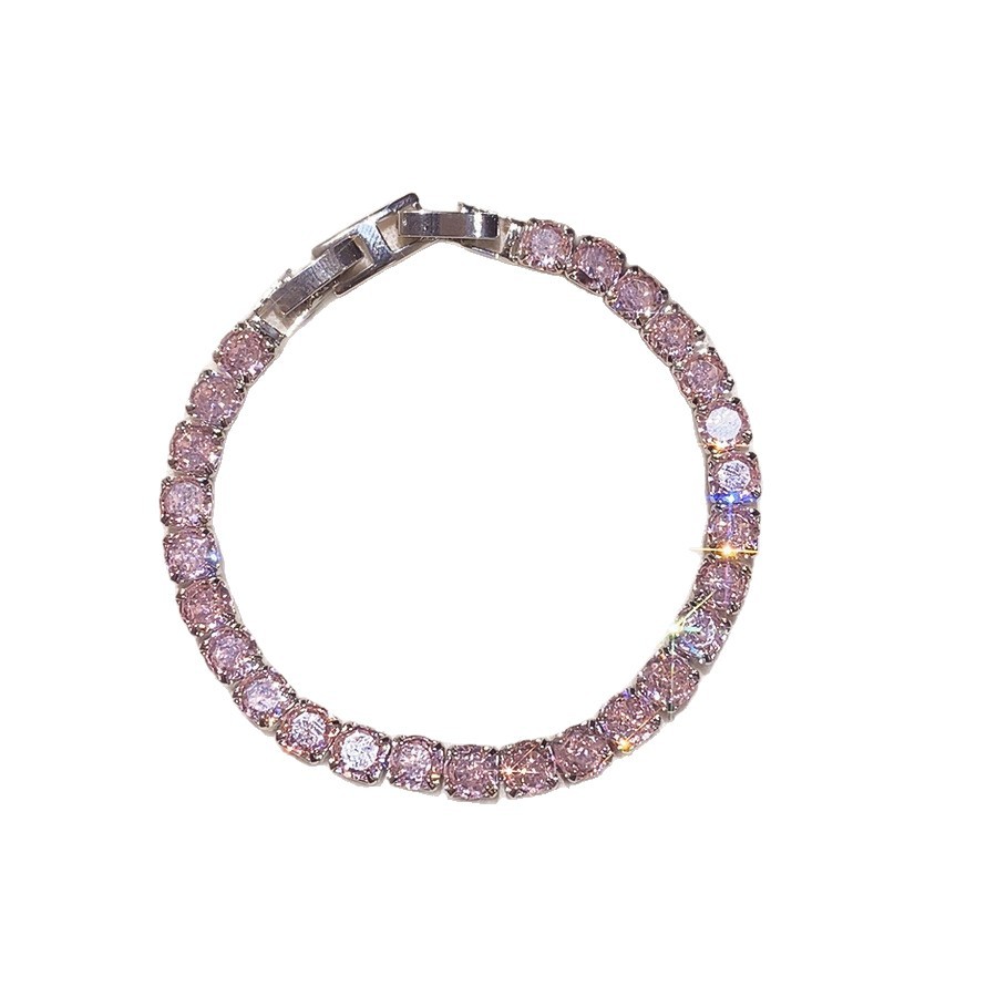 Brazalete de oro rosa geométrico con diamantes, estilo elegante, temperamento versátil, pulsera ligera, lujo, alta sensación, diseño de nicho. image 6
