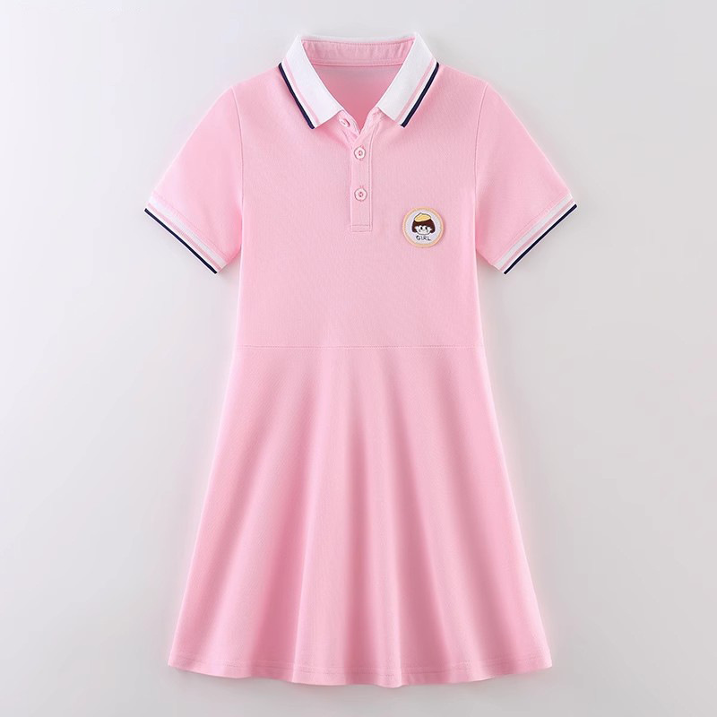Girls Summer Clothes New Summer Skirts Summer Short Thin Style Sleeves Kidsren's Polo Skirts Little Girls Dresses Summer