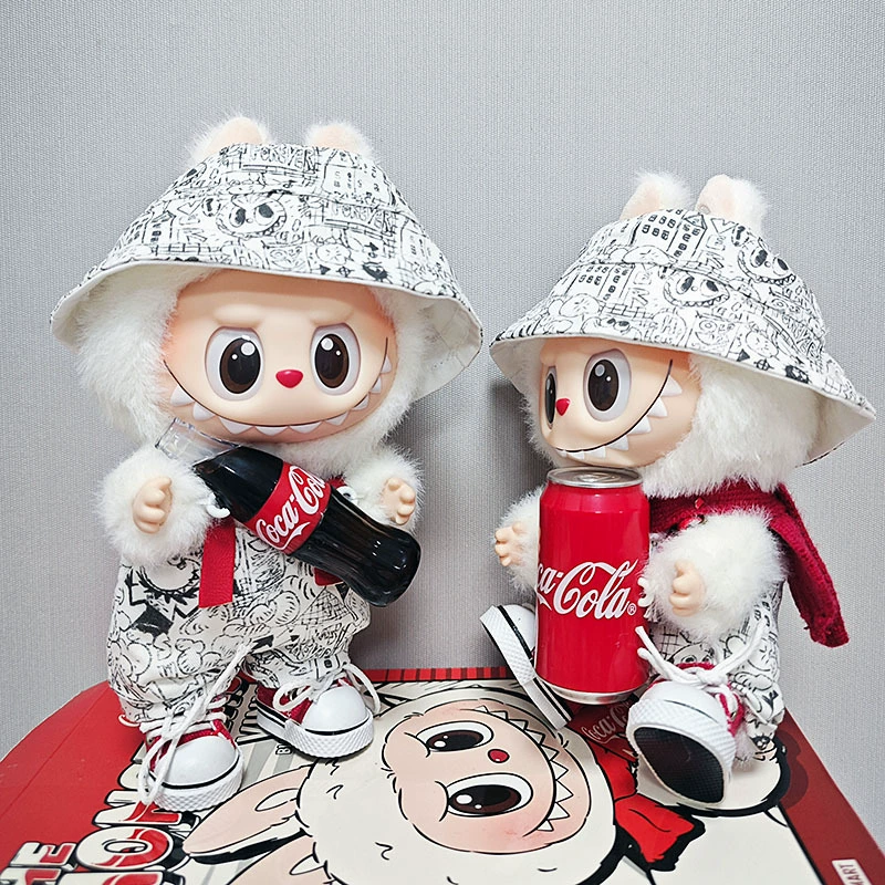 Коллекция Labubu Coca-Cola: одежда для праздников 3 поколений для Rabubu кукол – милый наряд куклы