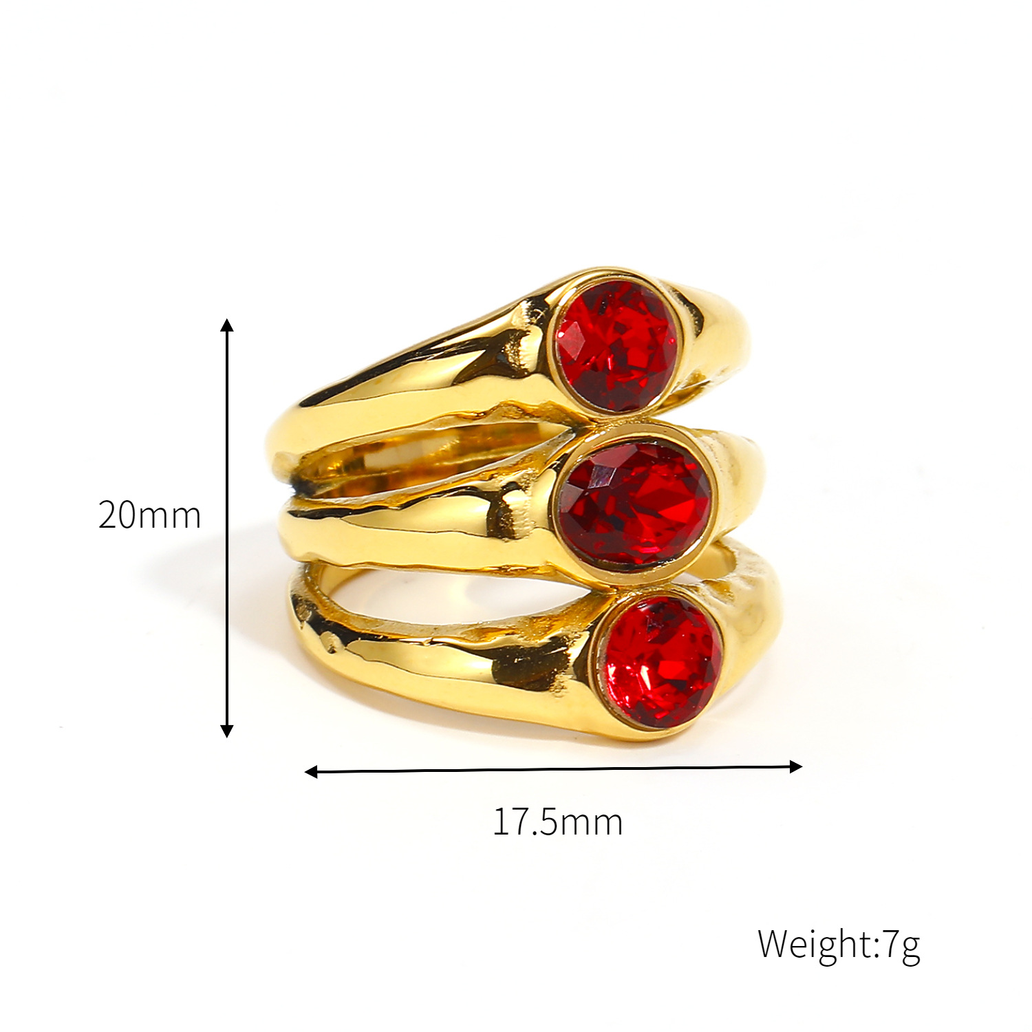 Simple Style Commute Geometric Titanium Steel Inlay Zircon Rings display picture 1