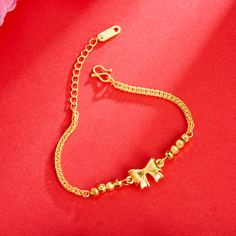 Vietnam oro pulsera arco ajustable fresco mujer dulce simple Internet celebridad mismo estilo no-desvanecimiento fábrica