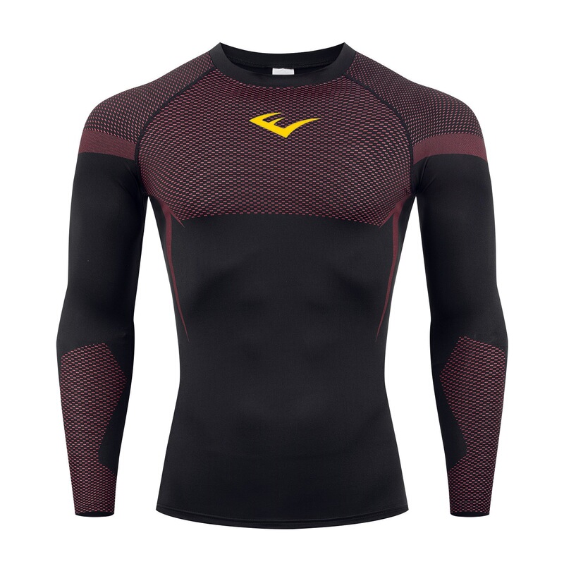 2026 Cross-Border Gym Men's Fitness European and American Compression Round-Neck Quick-Dry T-Shirt Autumn Tight-Fitting Breathable Sports Long-Sleeve Shirt 2026 Cross-Border Gym Men's Fitness European and American Compression Round-Neck Quick-Dry T-Shirt Autumn Tight-Fitting Breathable Sports Long-Sleeve Shirt