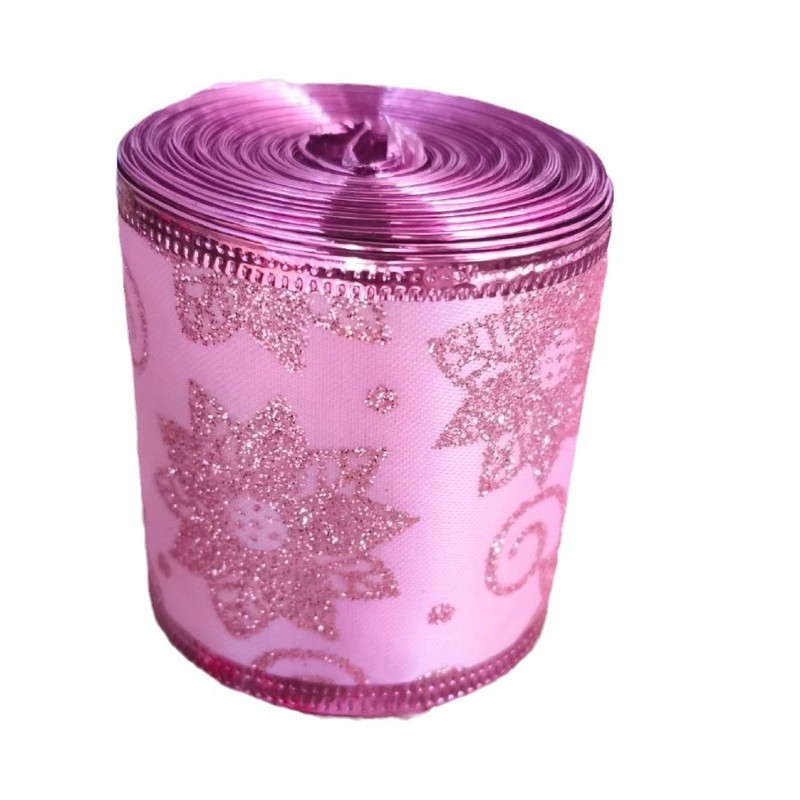 志祥工場クリスマス細麻雪花プリントリボンクリスマス装飾装飾クリスマスリボンdiyリボン|undefined
