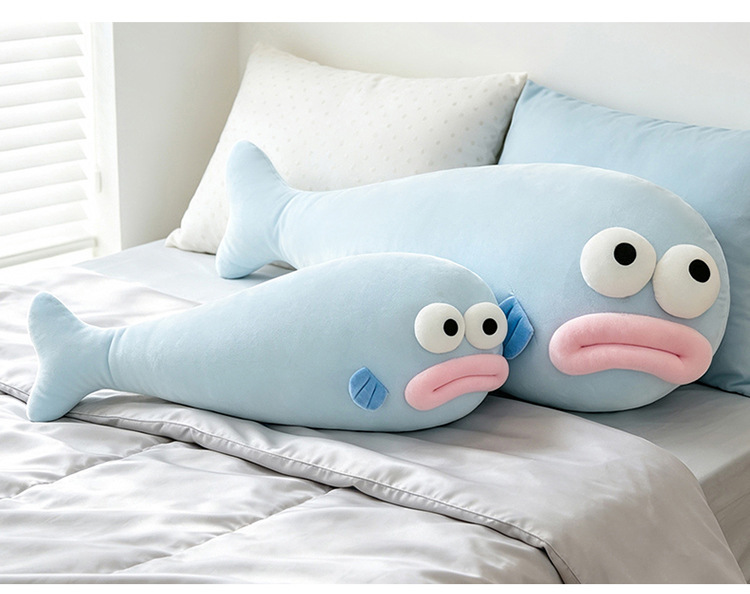 Cool ice fish jelly pillow, ice silk ugly fish pillow, cooling sofa bed headrest pillow, home office doll