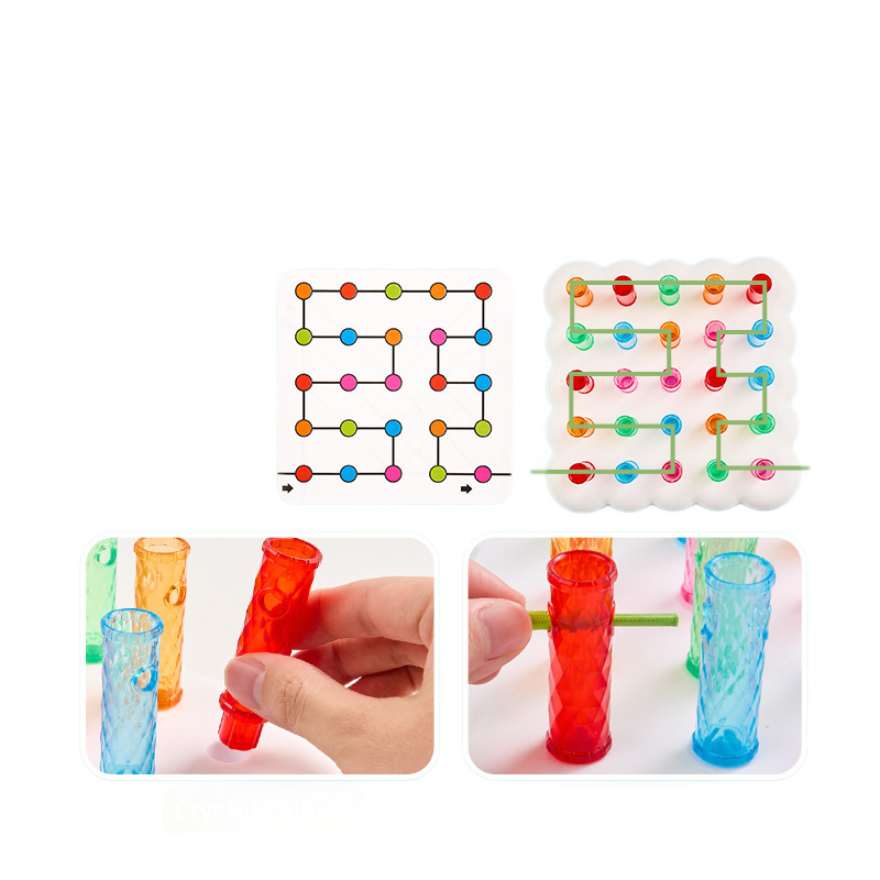 Amazon DIY cuerda de cristal puzzle dobles juegos de rompecabezas para niños