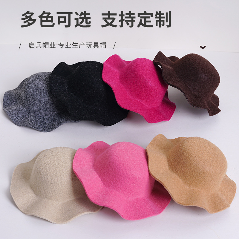 Labu nuevo sombrero de feltero abierto sombrero de cúpula sombrero accesorios de moda sombrero mini sombrero muñeca