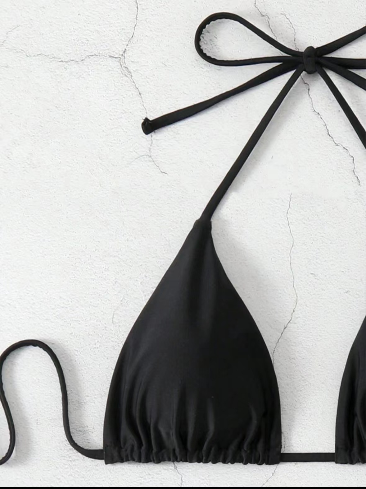 Women's Clothing Tie Up Bikini Swimsuit Solid Color Two Piece Sexy Women's Clothing Swimwear_ecoleips.com