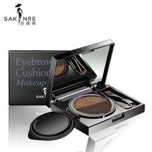 莎琪丽双色气垫染眉膏女防水防汗不脱色眉粉二合一野生眉便携