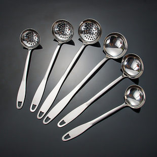 Stainless steel kitchen utensil hotel kitchen appliance 6, 7, 8, spoon soup spoon soup leakage hot pot spoon highlight soup shells leakage