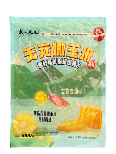 Wuhan Tianyuan Storm Tianwo tender corn nest material big version curled mouth version hook granular fish bait 20 bags/box