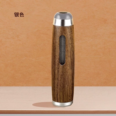 Walnut Car-mounted Non-dropping Ash Artifact Portable Mobile Car-mounted Ashtray with Lazy Cigarette Holder Free of Ash (Car ashtray) - silver-walnut-coarse-medium-and-fine-gift-box