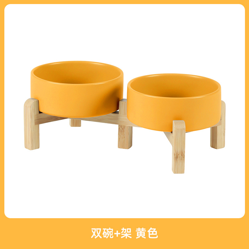 Comedero de Cerámica para Perros, Plato para Comida de Perros, Tazón para Gatos, Tazón Elevado para Gatos, Protección de la Columna Cervical, Antiderrames, Tazón Grande para Perros, Transfronterizo