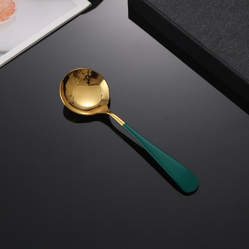 Internet celebridad cuchara-oro verde oscuro