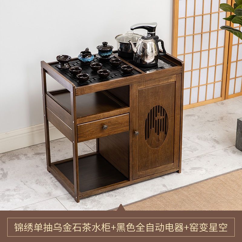 茶台茶车家用茶水柜实木小茶桌茶几功夫茶具套装全自动烧水壶一体|undefined