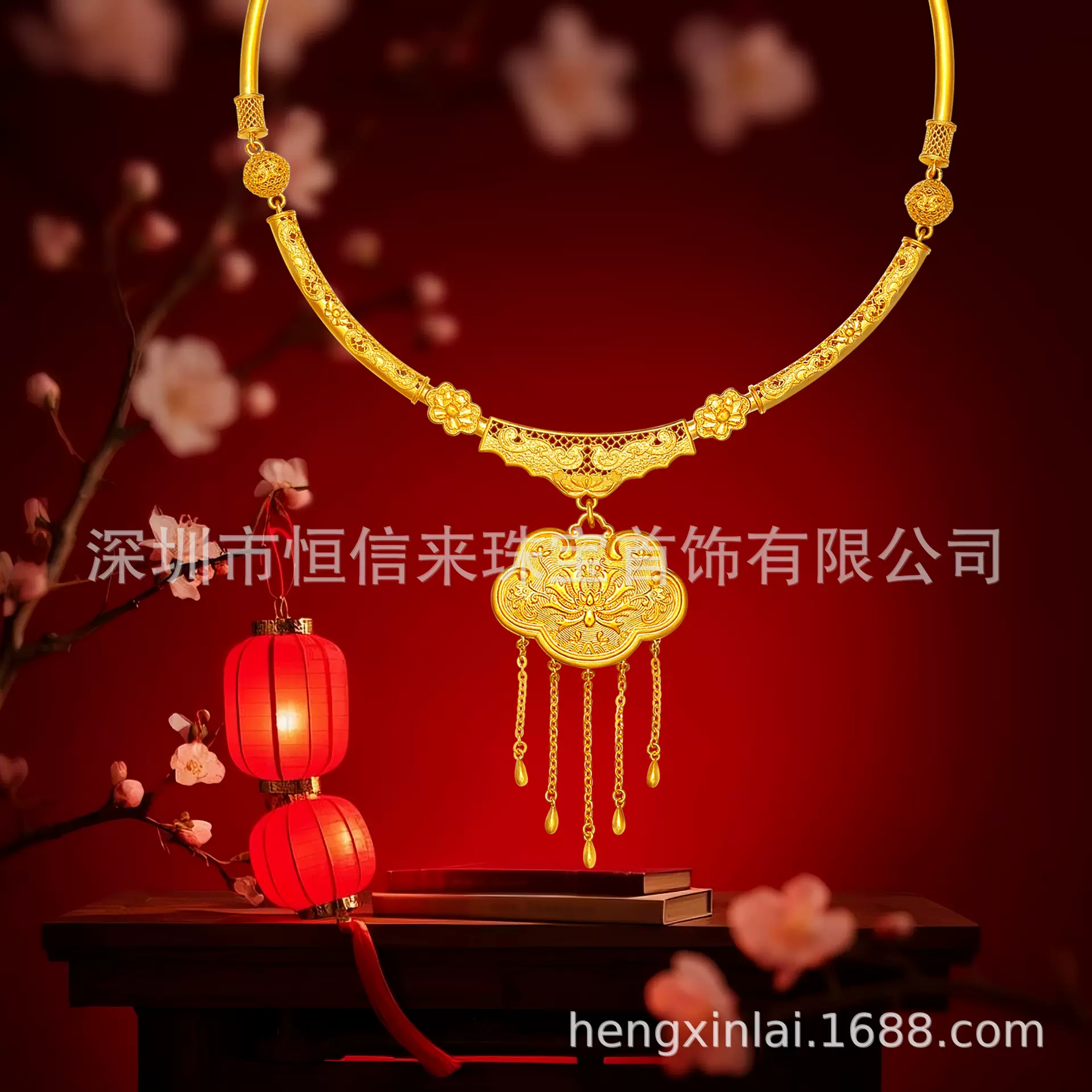 中国古法黄金项圈制造足金999项圈设计和加工 项圈模具设计和定制