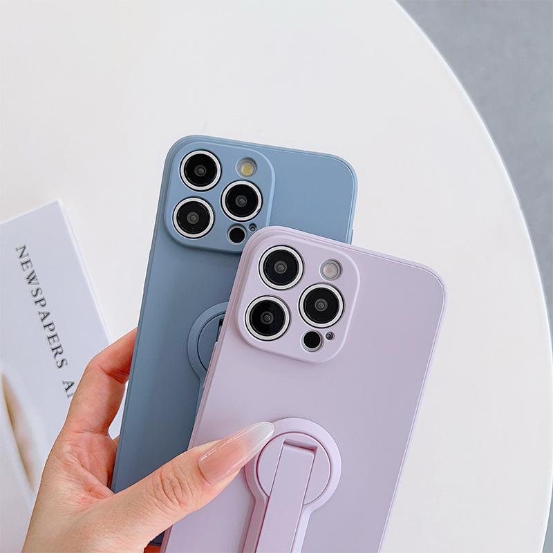 Apple Phone Case with Stand Suitable for iPhone 17 Pro Max Phone Case, Cube Liquid Silicone Phone Case