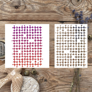 Cross-Border Dropshipping Masking Board Retro Old Pattern Hollow Plastic Hand-Painted Graffiti Spray Handbook Decoration Template