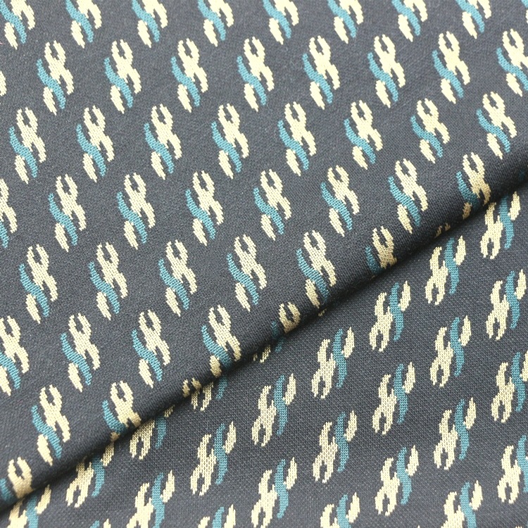 色织提花双面布INTERLOCK针织TC涤棉电脑提花色织双面布服装面料