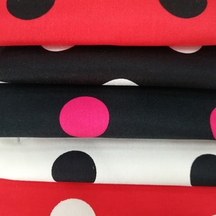 Spot dot dot printed satin cotton elastic active dot 2.5cm printed fabric cotton clothing fabric