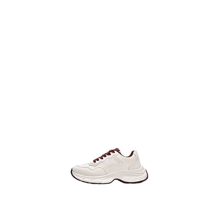 Zapatillas deportivas casuales blancas y rojas para mujer 2026, nuevas zapatillas deportivas casuales con suela gruesa y aumento de altura para mujer, zapatillas deportivas de nicho para mujer