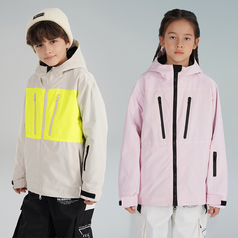 Xueyipai children's ski suit jacket warm waterproof windproof boys and girls outdoor ski suit equipment