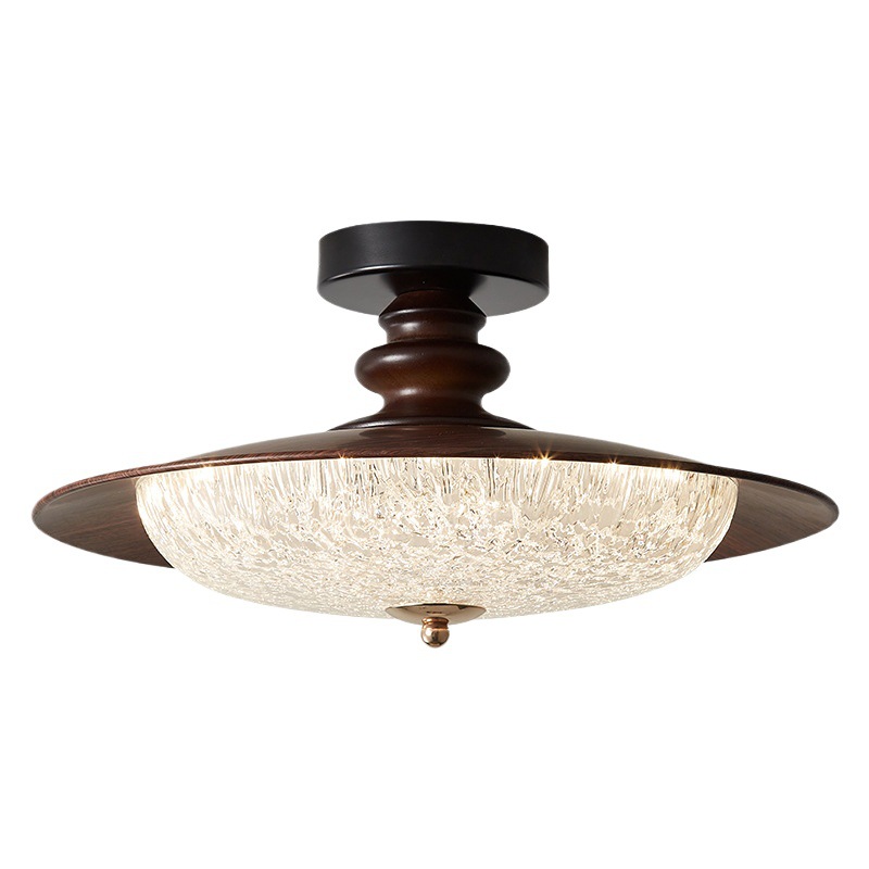 Lámpara de entrada de pasillo de espectro completo, estilo antiguo avanzado, lámpara de dormitorio francés, pasillo, balcón, techo retro