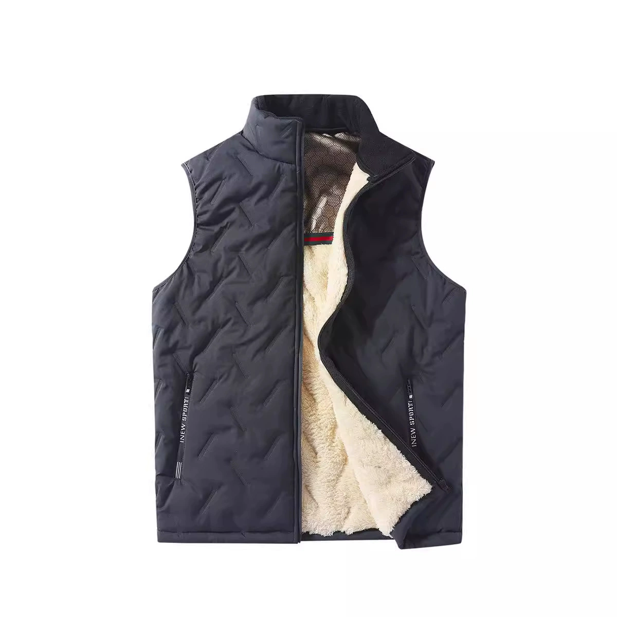 Зимний популярный бархатный хлопковый жилет из ягненка, мужской бархатный утолщенный теплый жилет с графеновым бархатом, верхняя одежда, хлопковый жилет без рукавов