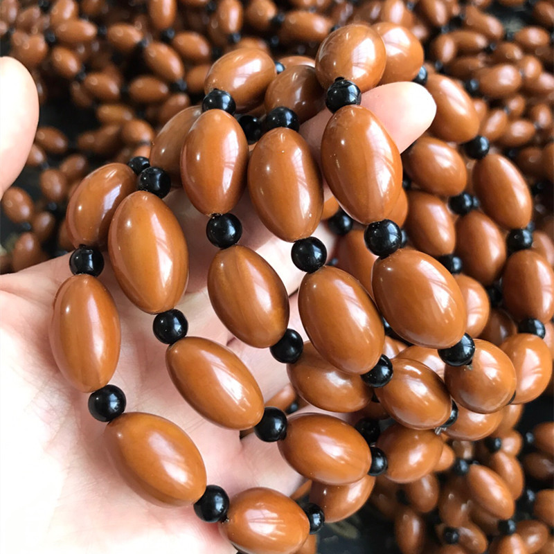 Olive Nuclear Bead Bracelet Short Round Red Oil Olive Hu Hand-Engraved Women's Olive Nuclear Bead Bracelet Factory Price 2