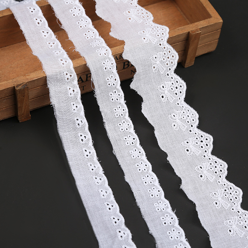 棉布棉线雕孔绣花边服装饰品DIY帽子家居布艺饰品配饰辅料批发