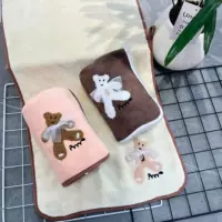 Внешняя торговля коралловое бархатное полотенце банное полотенце оптом креативное кружевное медведь полотенце набор утолщение мягкий и не легко выпадение волос