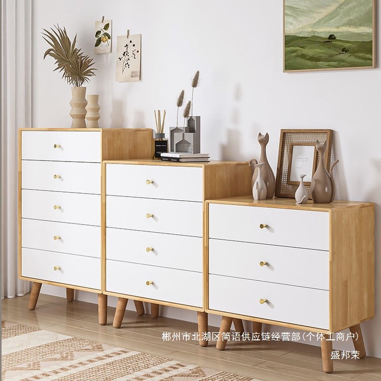 Fábrica directa sala de estar de madera sólida gabinete pequeño dormitorio almacenamiento armario de madera simple multifuncional image 4