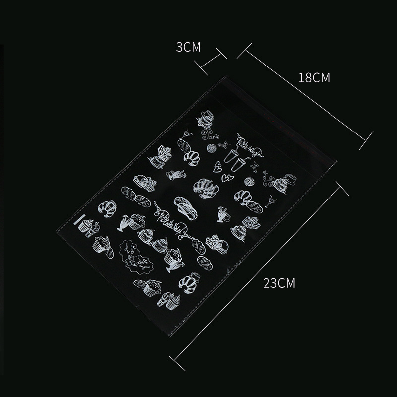 접착식 고투명 플로럴 18*23+3-(100개/팩)