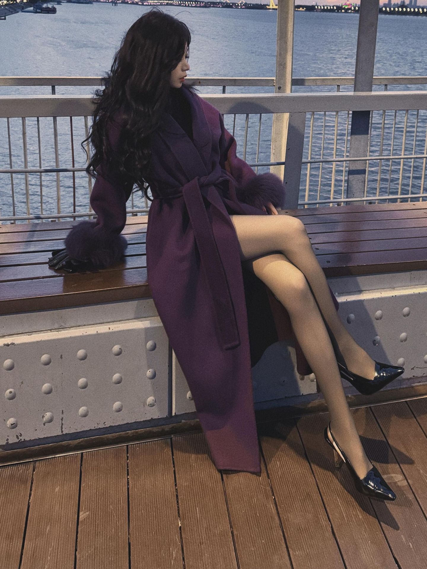 포도 보라색 [롱 기장]