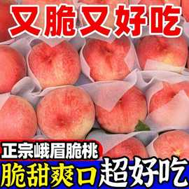 正宗脆毛桃子四川新鲜水果应季孕妇脆甜当季峨眉脆红水蜜桃批发
