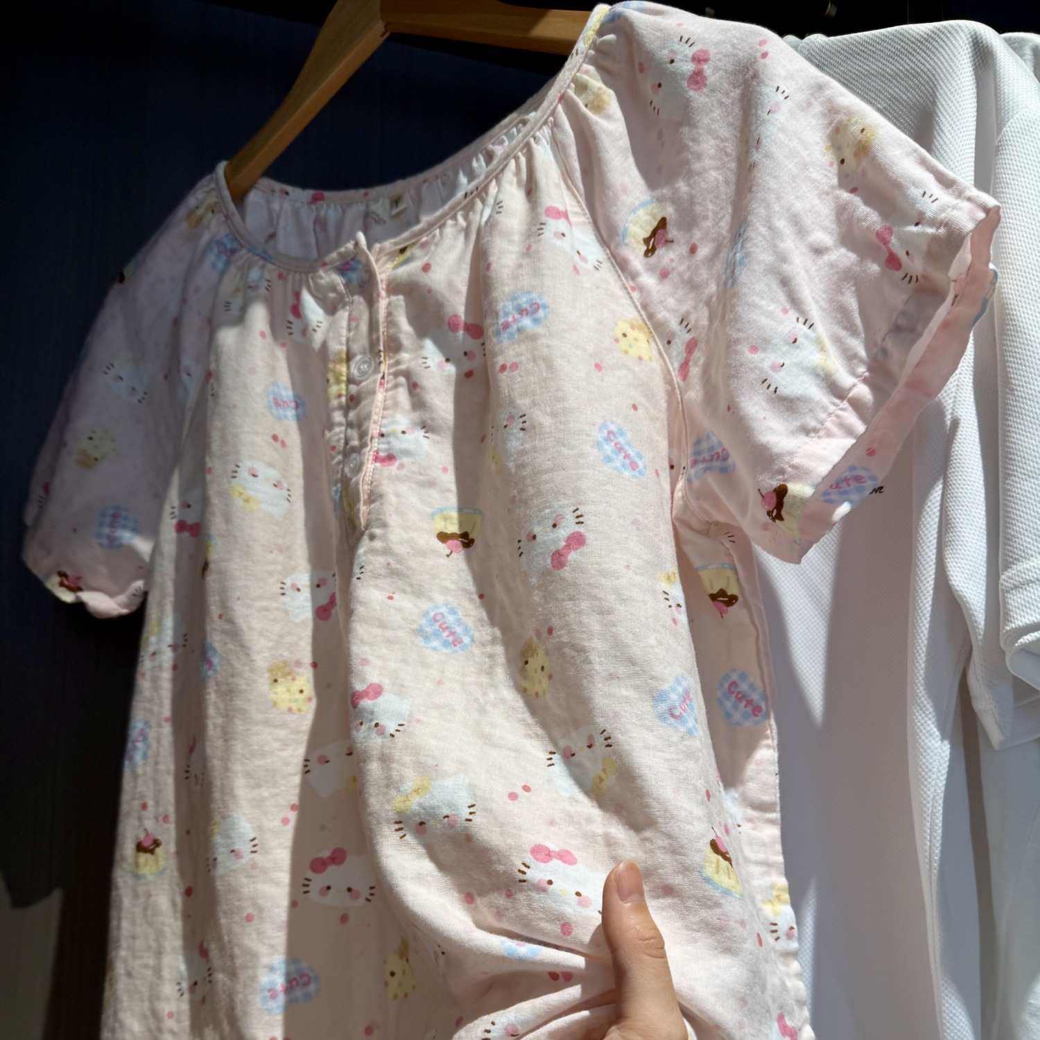 라운드넥 반팔반바지 정장 - 핑크캣