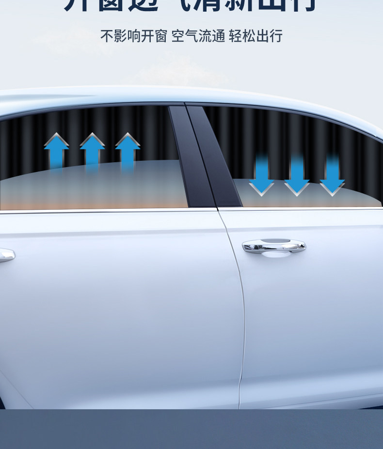 Car Window Sunshade Curtain, Car Sun Protection Curtain, Baby Infant Track-Type Car Interior Privacy Curtain, Car Sunshade for Children