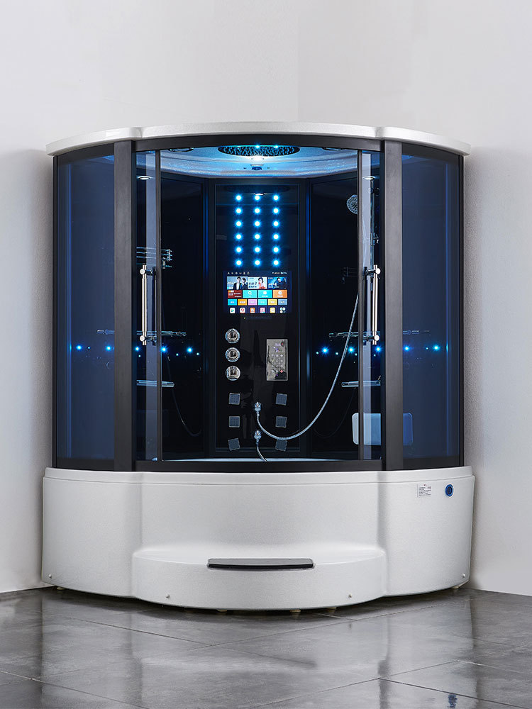 1,5 m masaje surf vapor húmedo de doble uso baño completo sala de vapor cuarto de ducha baño de vidrio sala de sauna