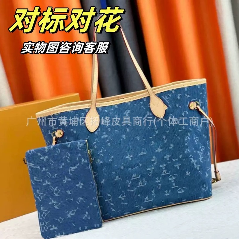 跨境外贸工厂现货女包 neverfull潮牌购物袋老花托特包欧货轻奢包|undefined