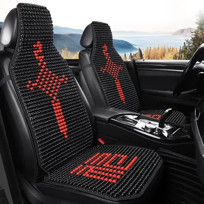 Seat Cushion, Summer Square Cushion, Breathable Seat cushion, seat cover - fu-character-black-1-square-cushion-1-backrest