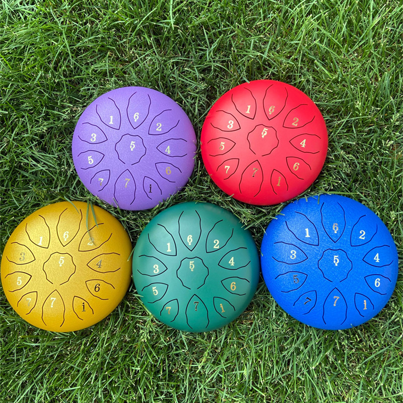 Nuevo tambor hueco transfronterizo de 11 tonos de 8 pulgadas Tambor hueco F-tone Tambor sin preocupaciones Tambor de lengüeta de acero transfronterizo exclusivo