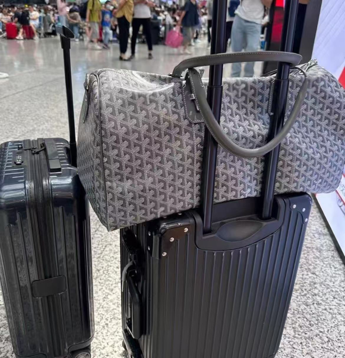 Goyard Boeing 45 Grey Goyardine Canvas