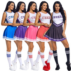 World Cup Cheerleading Uniforms Foreign Trade Source Five-Color CHEERS Sleeveless Football Baby Cheerleading Team Socks