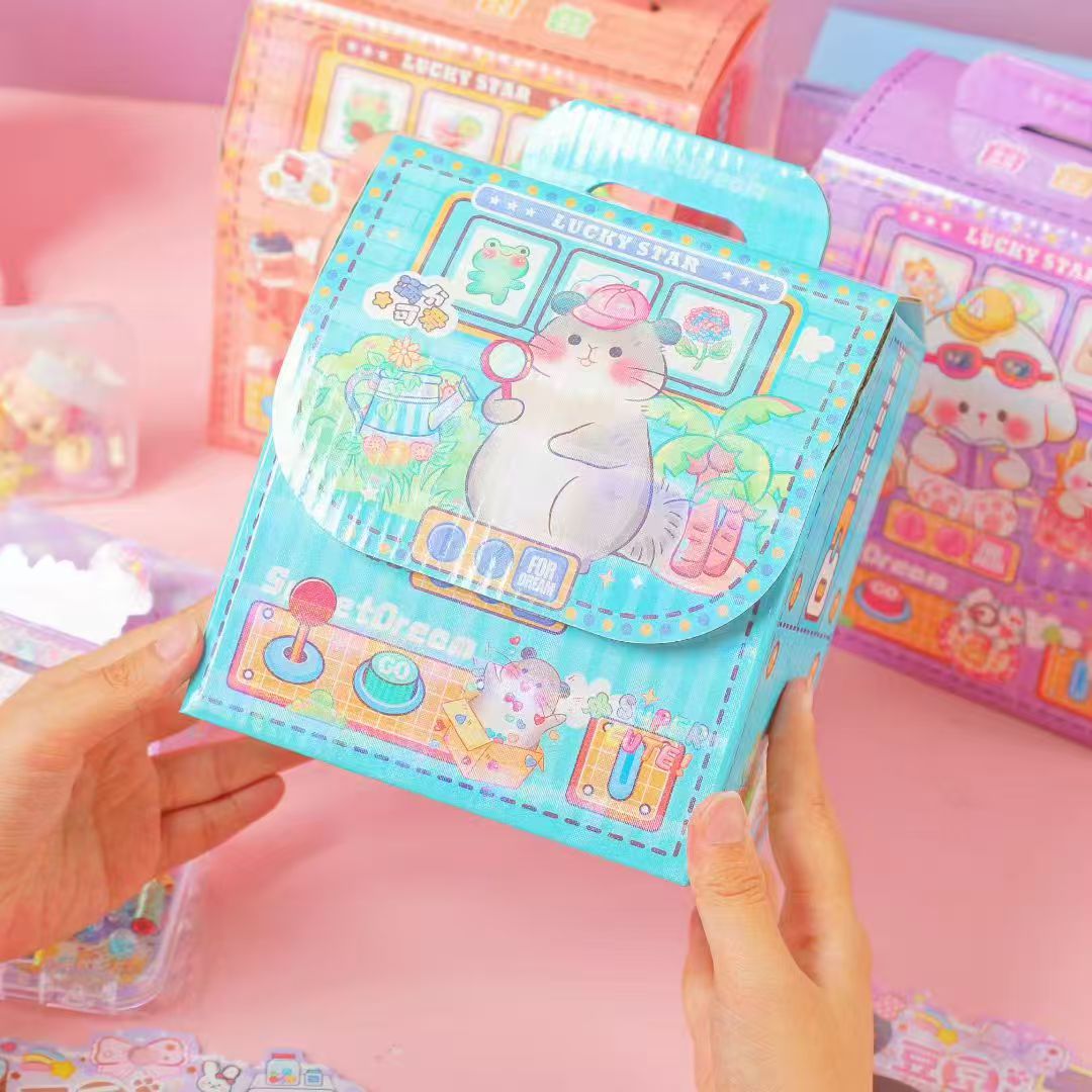 Caja de regalo creativa para estudiantes regalo de inicio de la escuela para niños regalo de mano para niños graduados papelería pegatinas set